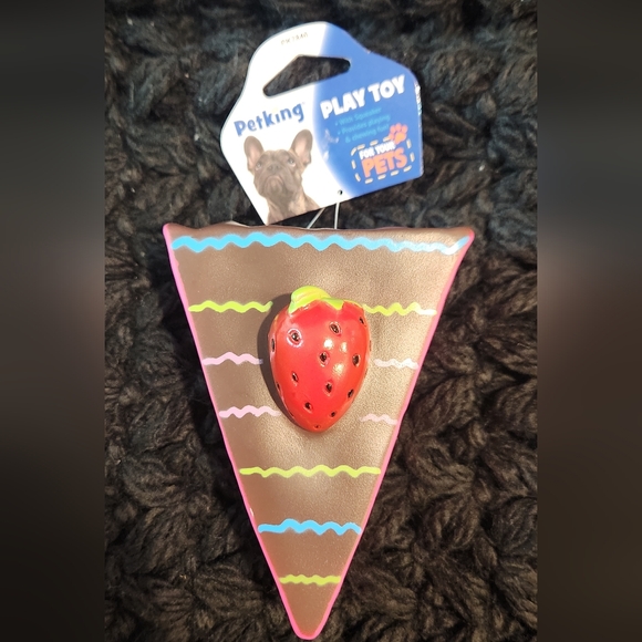 Dog Toy...Squeaky Strawberry Chocolate Cake - Picture 4 of 5